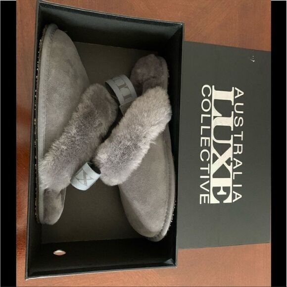 Australia luxe collective genuine soft shearling sling back mule sleeper Size 7 - Picture 7 of 10